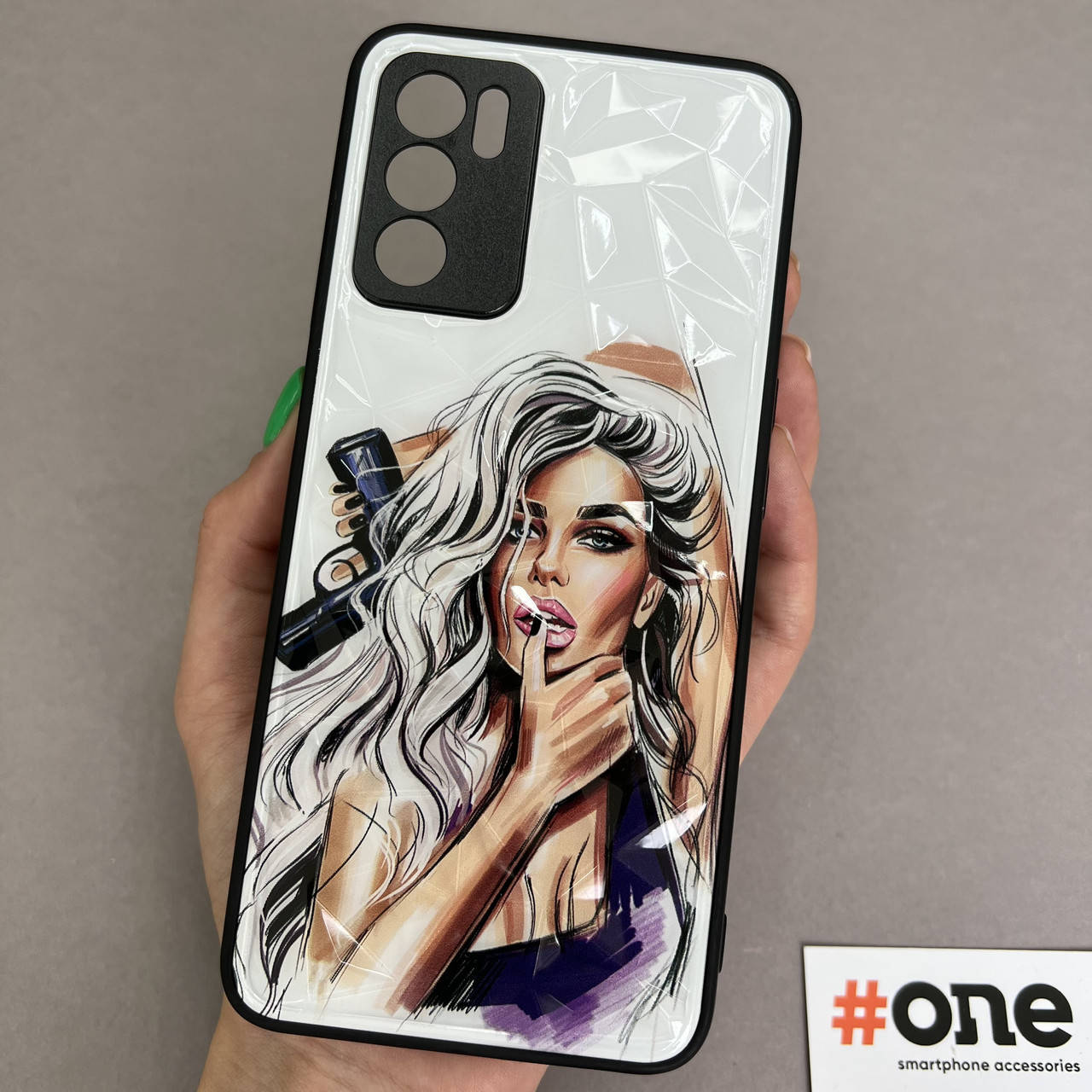 

Чехол для Oppo A16 Ladies с 3д эффектом с принтом девушки чехол на телефон оппо а16 фиолетовый