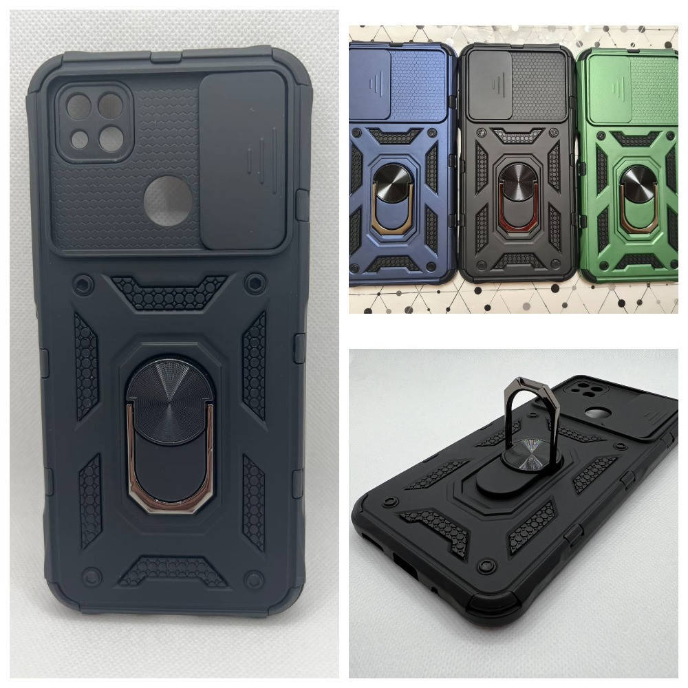 

Противоударный чехол для Xiaomi Redmi 9C Антишок Шторка кольцо, Разные цвета