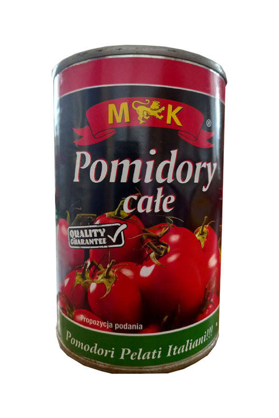

Томати (помідори) цілі очищені у власному соку консервовані 400г Польща M&K