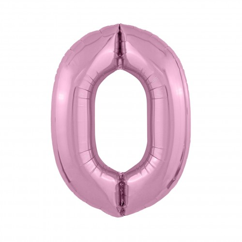 

Фольгированная цифра (102 см) Slim 0 Фламинго, Розовый металлик