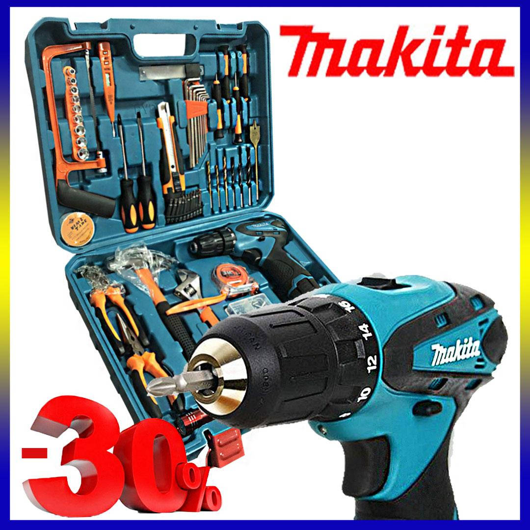 

Аккумуляторный шуруповерт Makita DF330DWE (12V, 2Ah) с набором инструментов (мультитулс). Шуруповёрт Макита