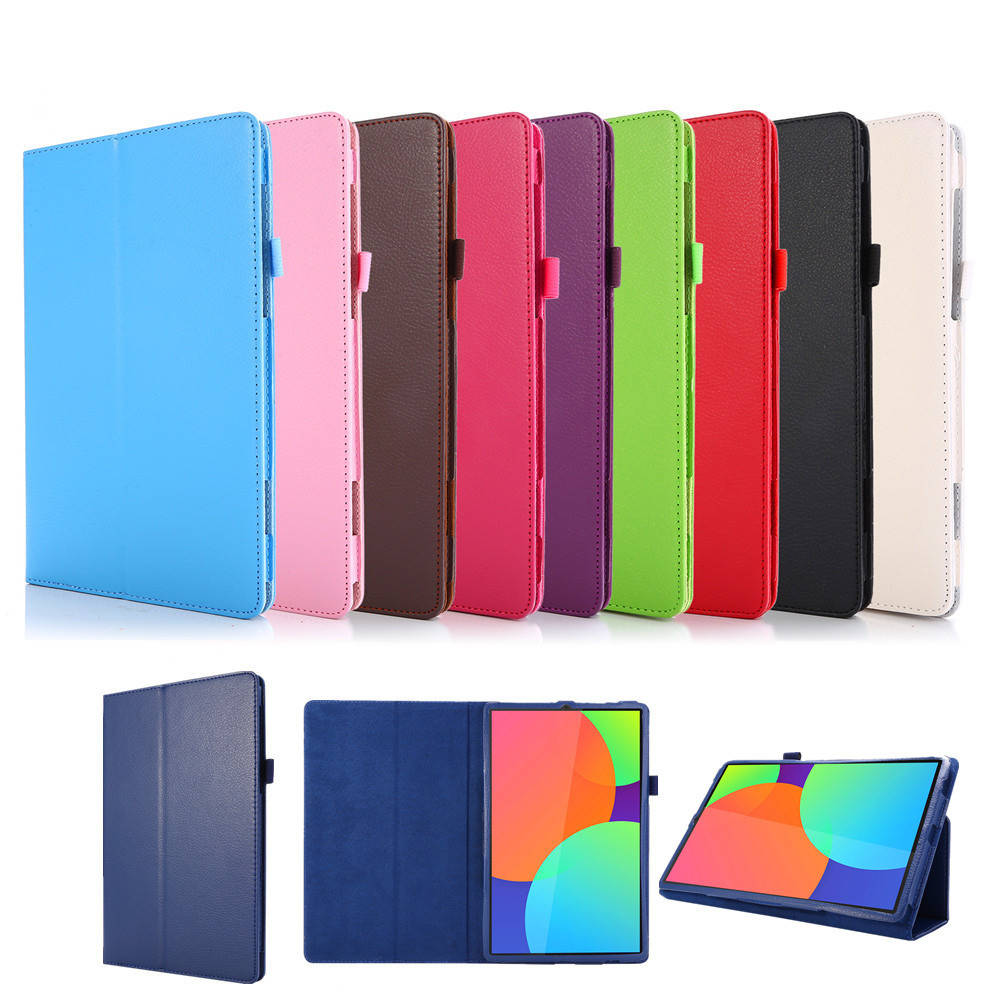

Кожаный чехол книжка Lichee для Lenovo Tab M10 Plus (10 цветов) белый