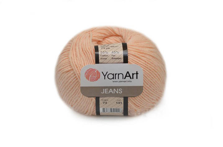 

YarnArt Jeans, Персик №73, Персиковый