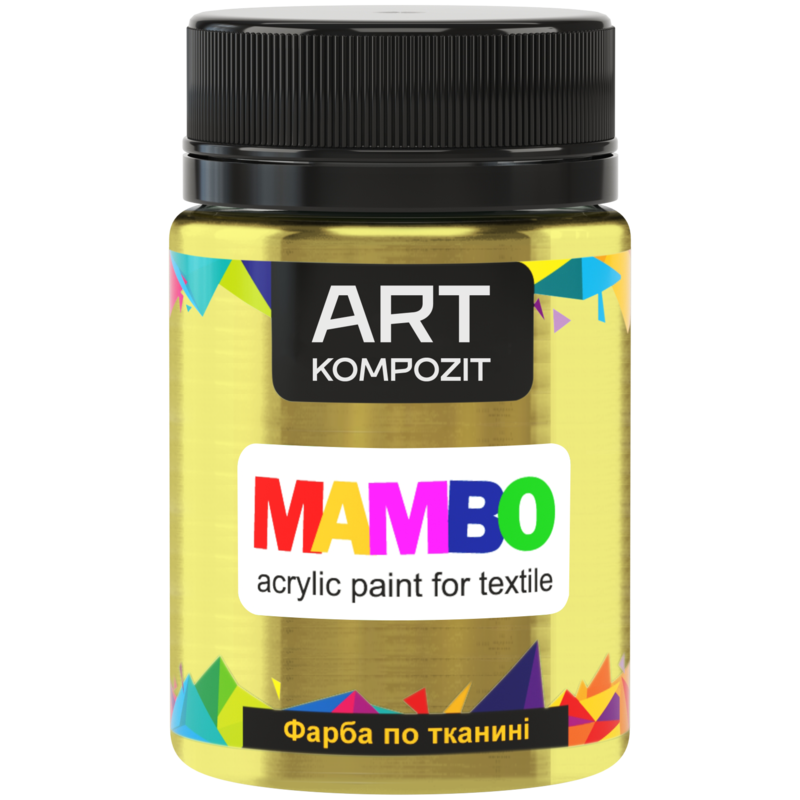 

Краска по ткани МАМВО ART Kompozit, 50 мл (цвет: 54 золотой (эффект металлик))