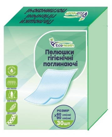 

Пеленки одноразовые 90х60 см 30 шт Ecohealth