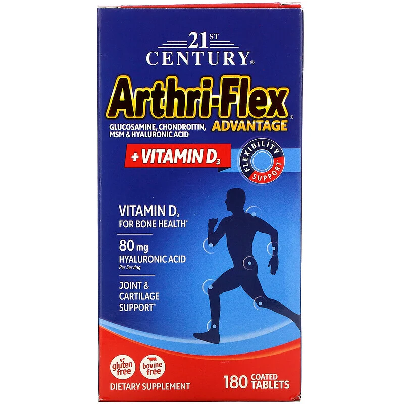 

Arthri-Flex Advantage + Vitamin D3 - 180 таблеток - 21st Century ( Для суставов c витамином D3 21 Сенчури )