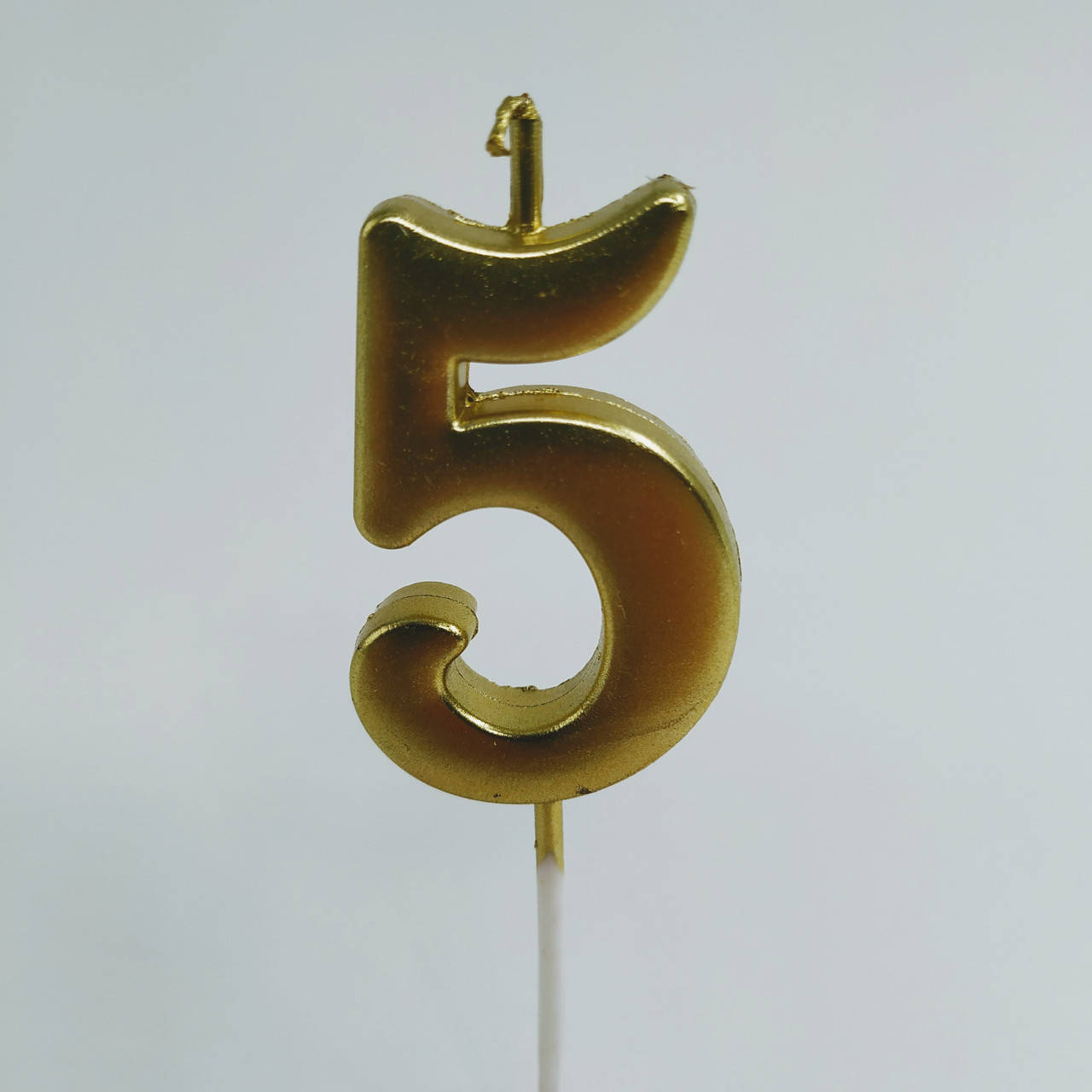 

Свеча Цифра 5 золото - 1 шт