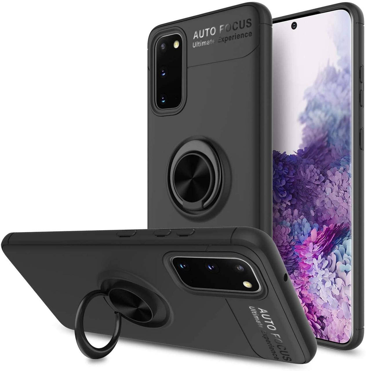 

Чехол TPU Ring для Samsung Galaxy S20 / G980 бампер противоударный с кольцом Black