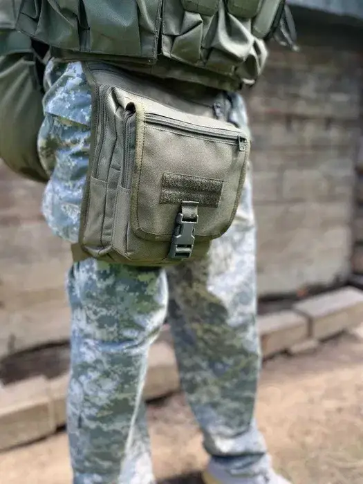 

Тактическая сумка от производителя на пояс бедро на ногу военная XL, Хаки