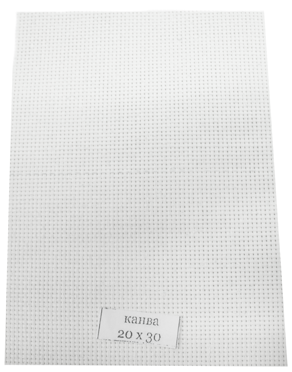 

Канва вышивальная разные цвета 15х20/каунт11:Белая