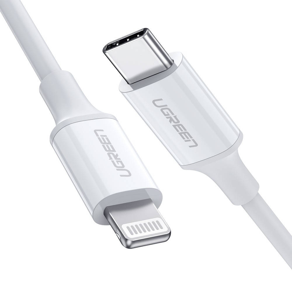 

Кабель зарядный Ugreen MFi сертифицированный USB-C to Lightning 1М (10493), Белый