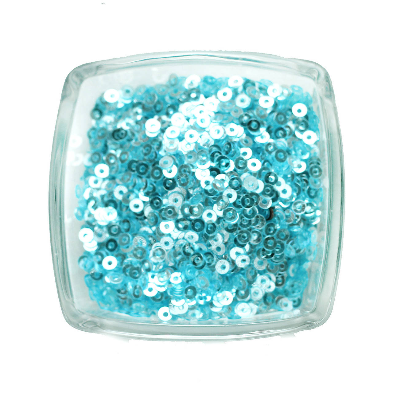 

Пайетки "Прозрачный голубой" 3 мм Индия