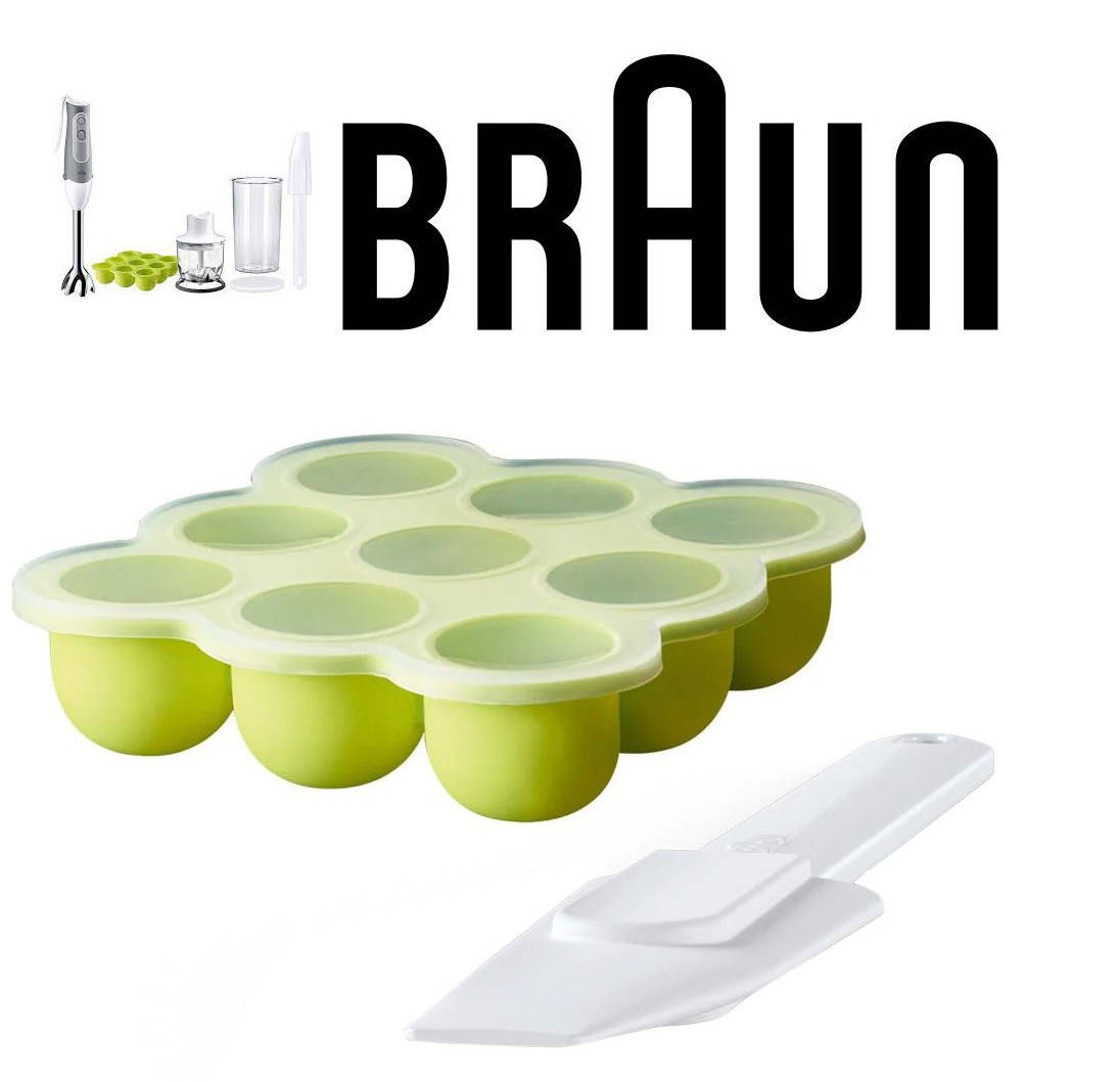 

Формочка для заморозки детского питания для блендера Braun + лопатка MQ 523 Baby