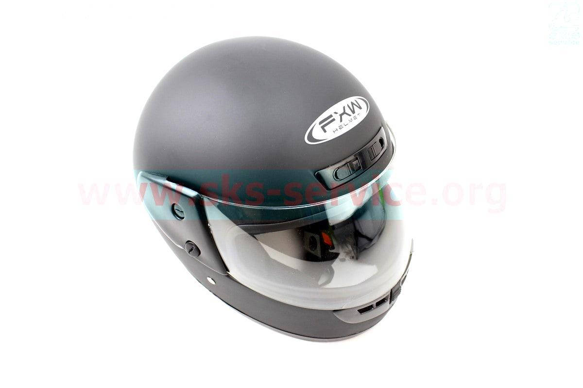 

Шлем интеграл черный матовый размер М 57-58 см