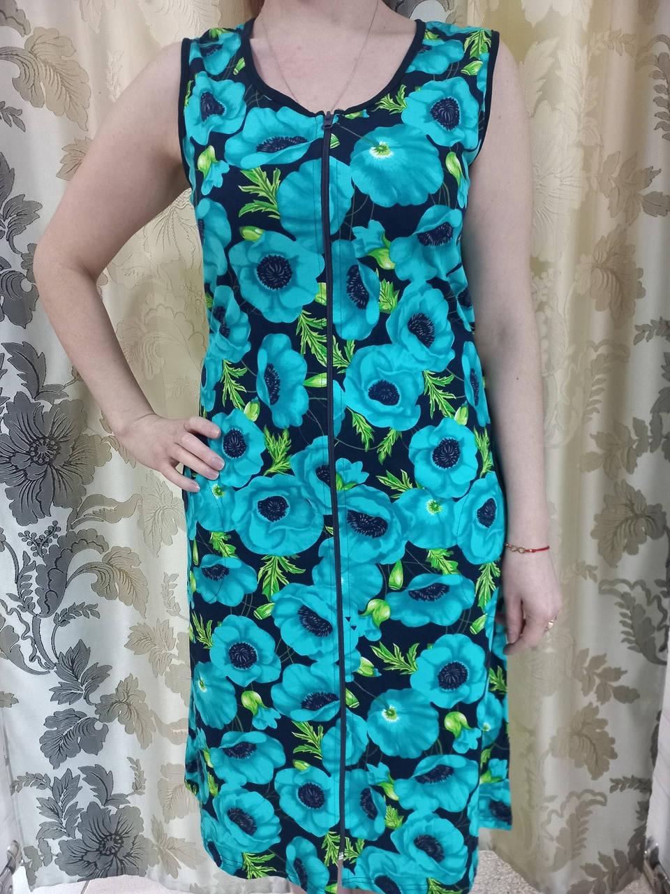 

Женский халат без рукав