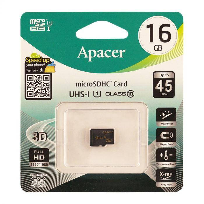 

Карта памяти Apacer 16 GB microSDHC Class 10 UHS-I AP16GMCSH10U1-RA