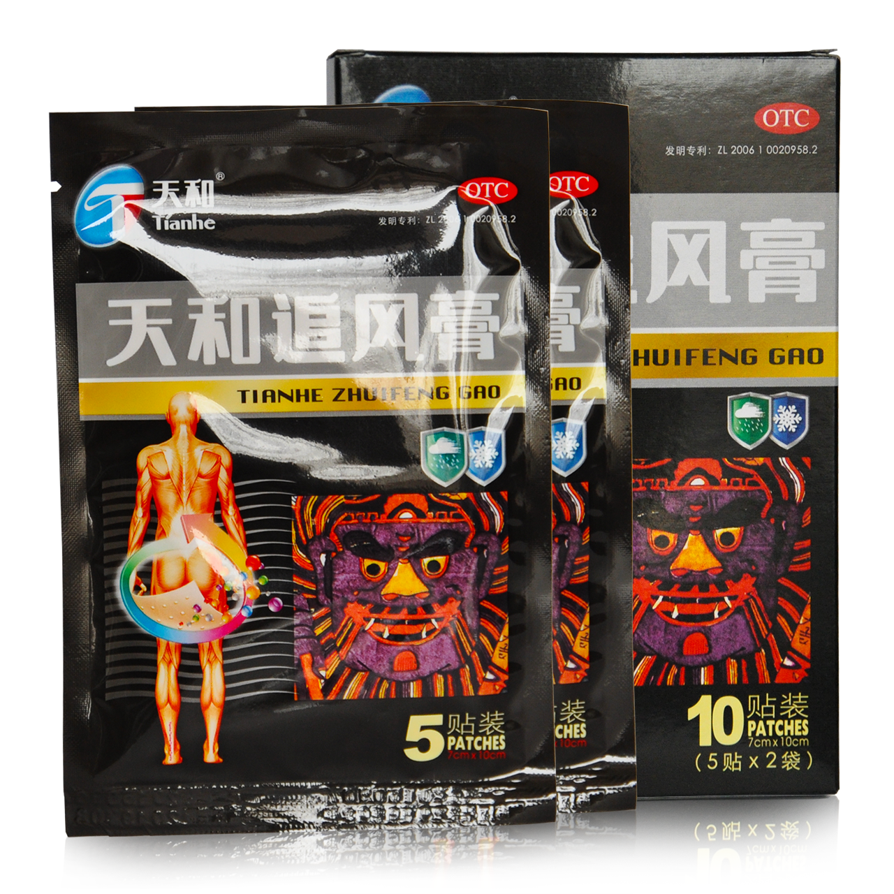 

Пластырь Тяньхэ Чжуйфэн Гао (Tianhe Zhuifeng Gaо) oбезболивающий усиленный 1 уп /10 шт