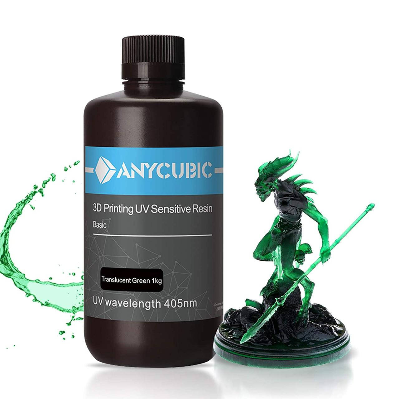 

Фотополимерная смола Anycubic (UV Resin) Basic зеленый полупрозрачный, 1