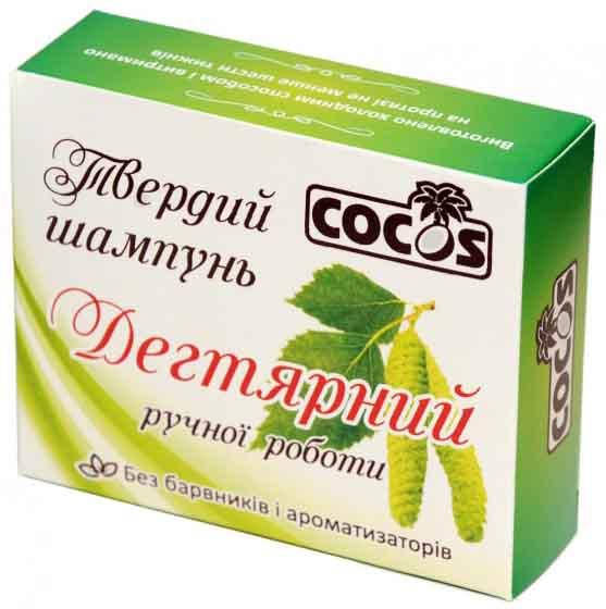 

Твердый шампунь Cocos Дегтярный ручной работы без красителей 100 г