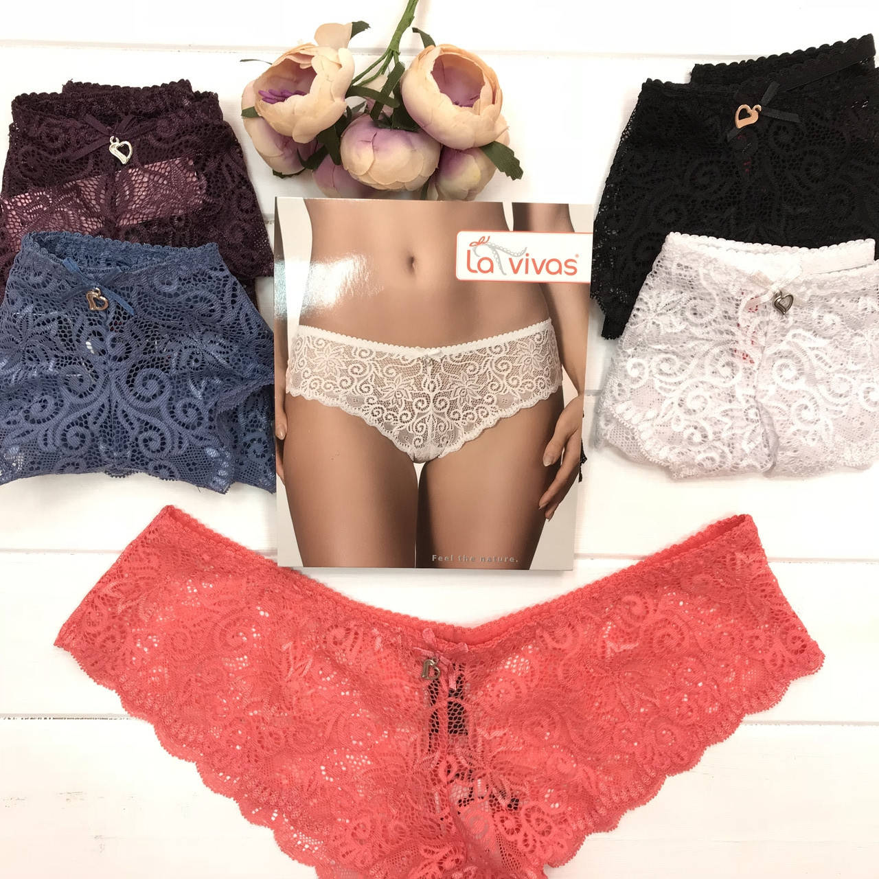 

Кружевные шортики La vivas XL, Джинс