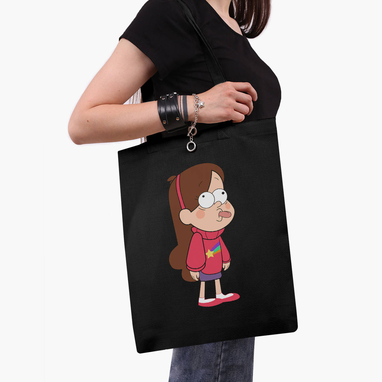 

Эко сумка шоппер черная Мейбл Пайнс Гравити Фолз (Mabel Pines Gravity Falls) (9227-2625-2) экосумка шопер, Черный