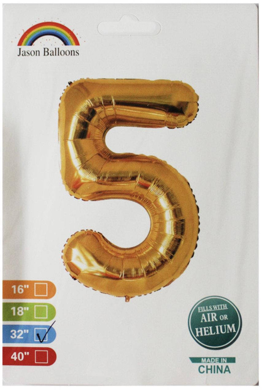 

Фольгированная цифра 5 золото 70 см индивидуальная упаковка