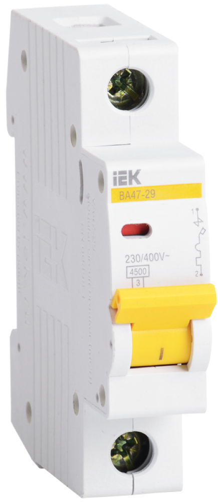 

Автоматический выключатель ВА47-29 1Р 10А 4,5кА х-ка C IEK 1 / 10C