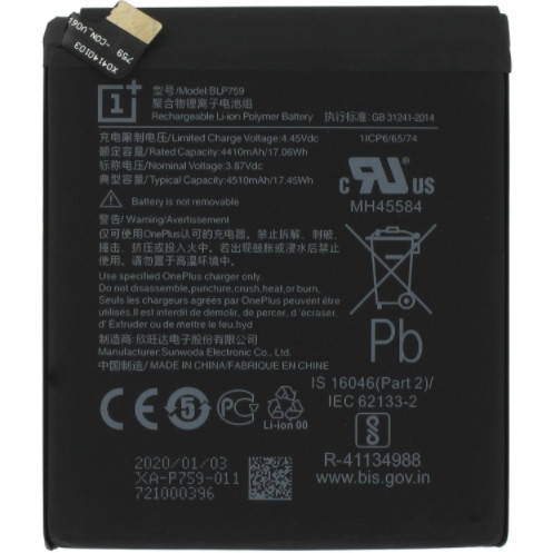 

Аккумулятор OnePlus 8 Pro / BLP759 (4510mAh)