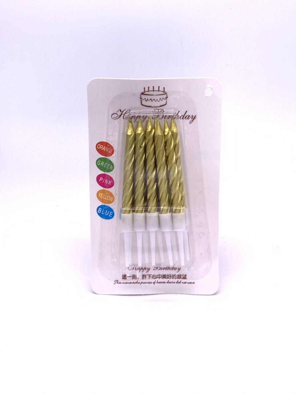 

Свечи в торт "Игла" золото (10шт.)