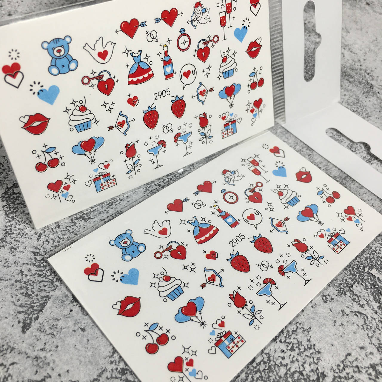 

Слайдер-дизайн, водные наклейки для ногтей №2905, Разные цвета