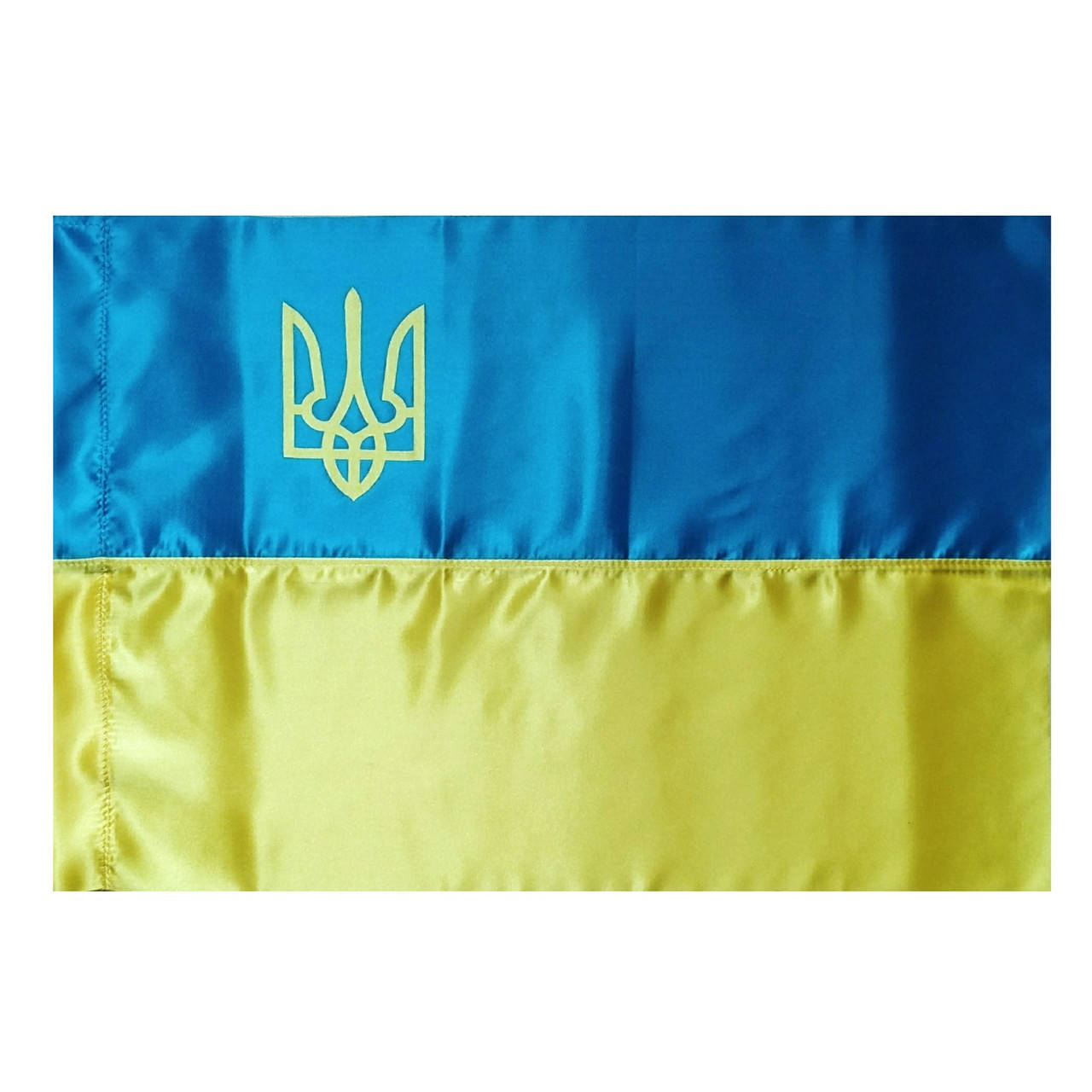 

Флаг Украины , прапор України , с гербом , атлас , 60×40 см.