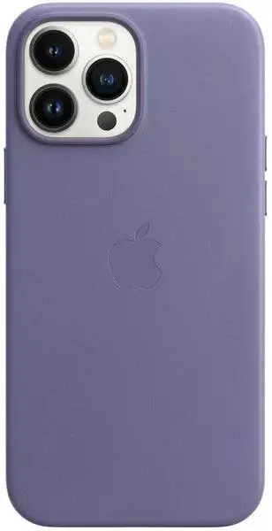 

Кожаный чехол для iPhone 13 Pro Max Apple Leather Case with MagSafe (Wisteria) Сиреневый