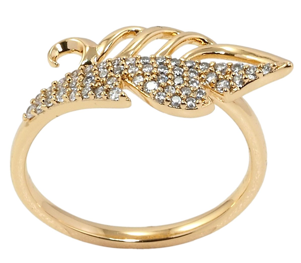 

Кольцо Xuping Позолота 18K "Перо" р.16.5,17,17.5,18,18.5