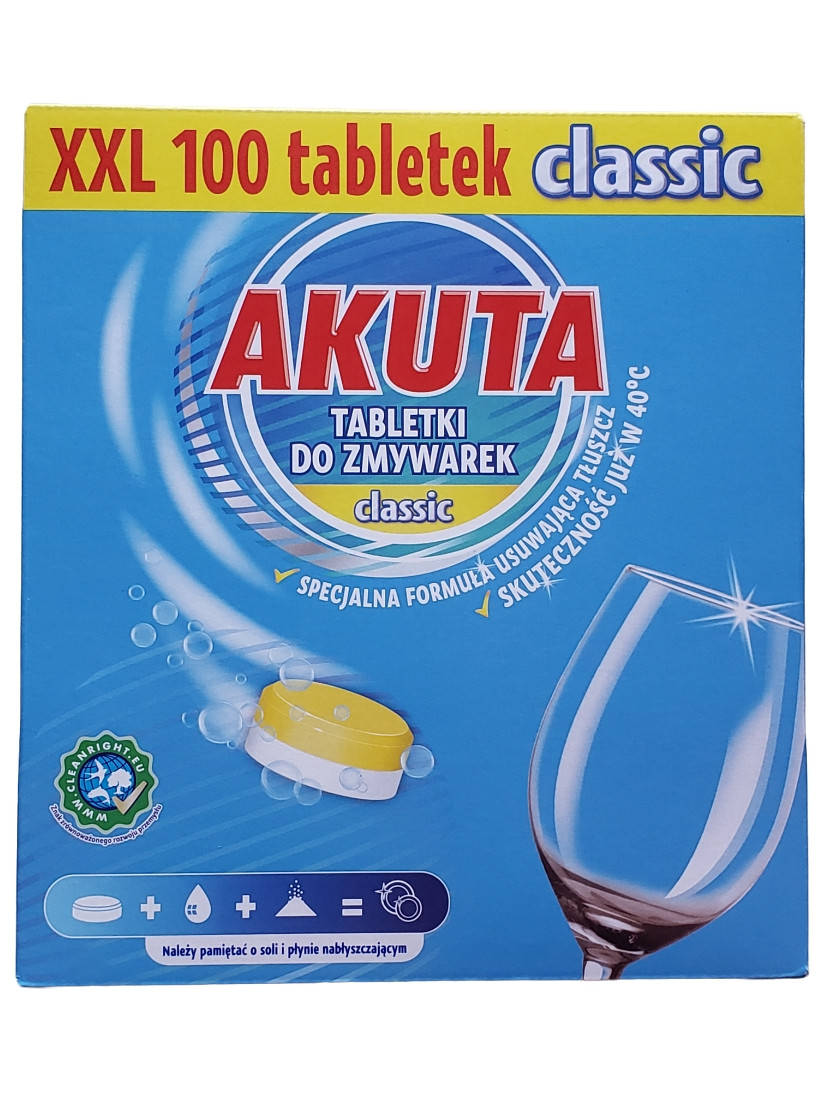 

Таблетки Акута для посудомоечных машин Acuta Classic Tabletki do zmywarek 100 шт