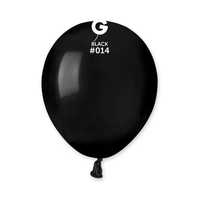 

Латексные шарики Gemar 5"/14 Пастель чёрный (100 шт), Черный