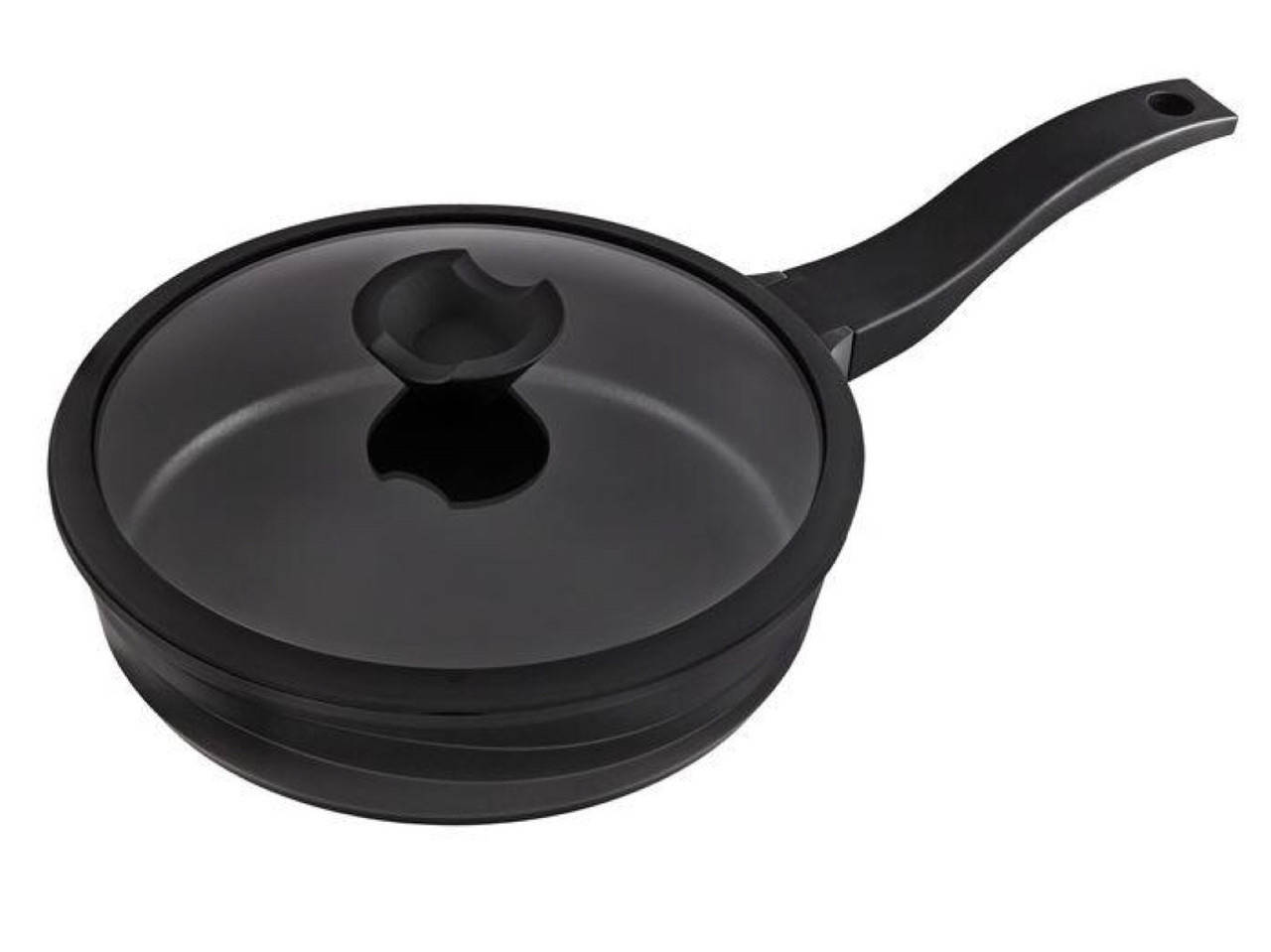 

Сковорода Lessner Black Pro New 26 см с крышкой с силиконовым ободком