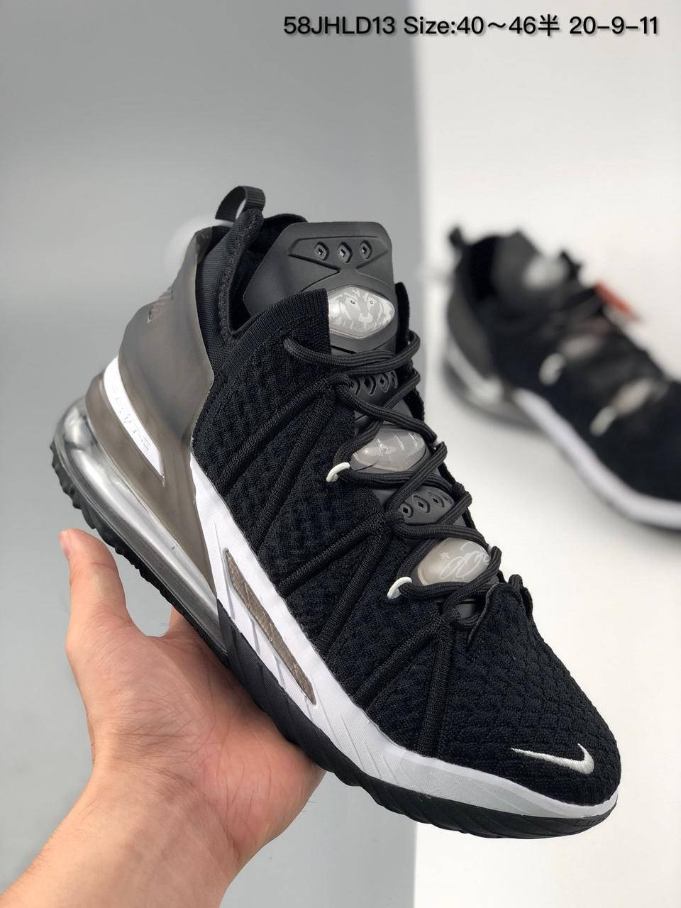 

Eur 42 Nike LeBron 18 XVIII мужские баскетбольные кроссовки, Черный