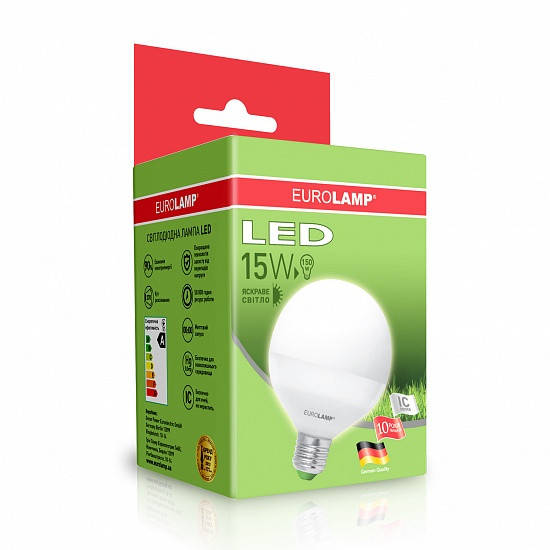 

Лампа светодиодная EUROLAMP LED 15w 4000K E27 G95 15274 D шар