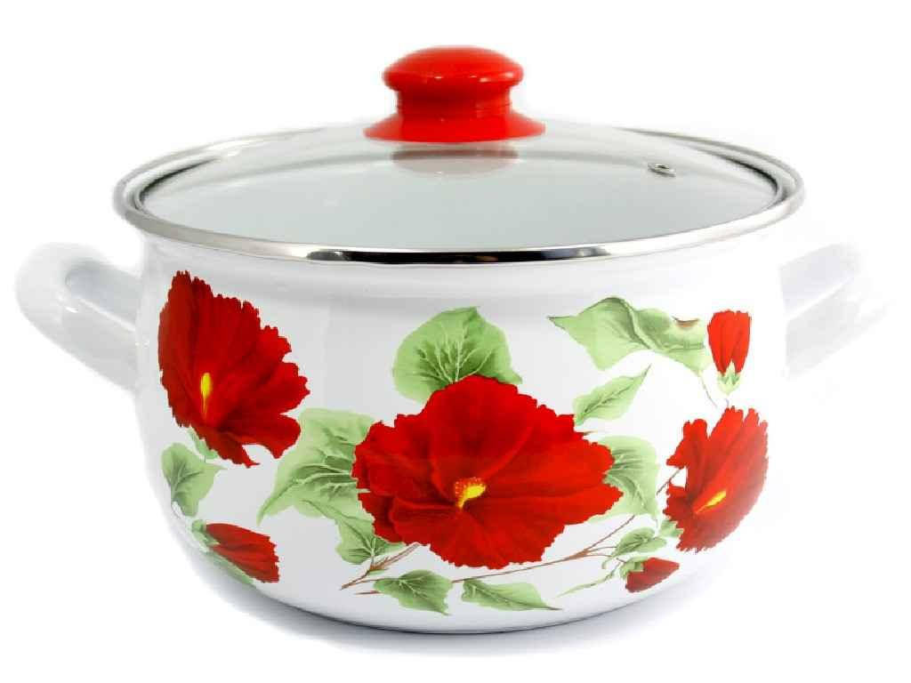 

Кастрюля эмалированная 5,7 л Каркаде "Interos", Белый