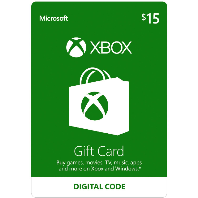 

Подарочная карта Xbox Live Gift Card на сумму 15 usd, US-регион