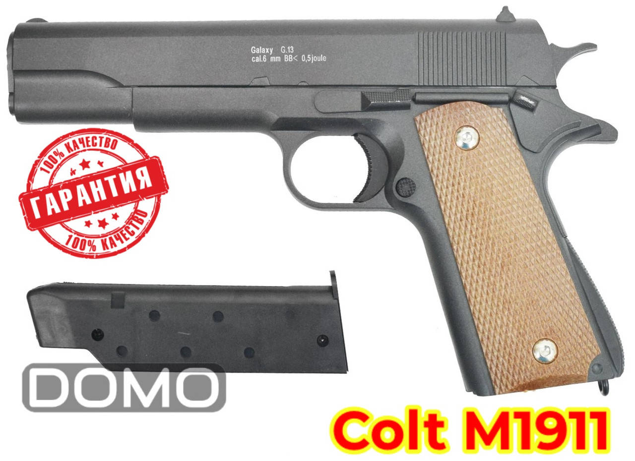 

Пистолет страйкбольный Colt M1911 Classic металл 6 мм, Черный