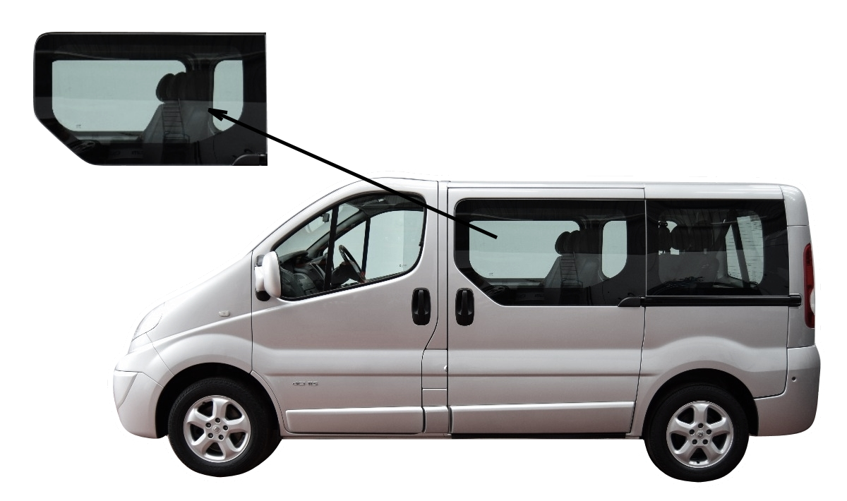

Боковое стекло Renault Trafic 2001-2014 переднее левое