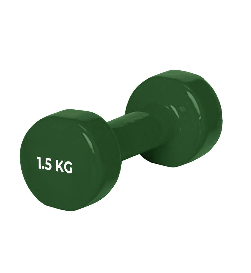 

Гантеля PowerPlay 4125 вінілова 1.5 кг Зелена, Зелёный