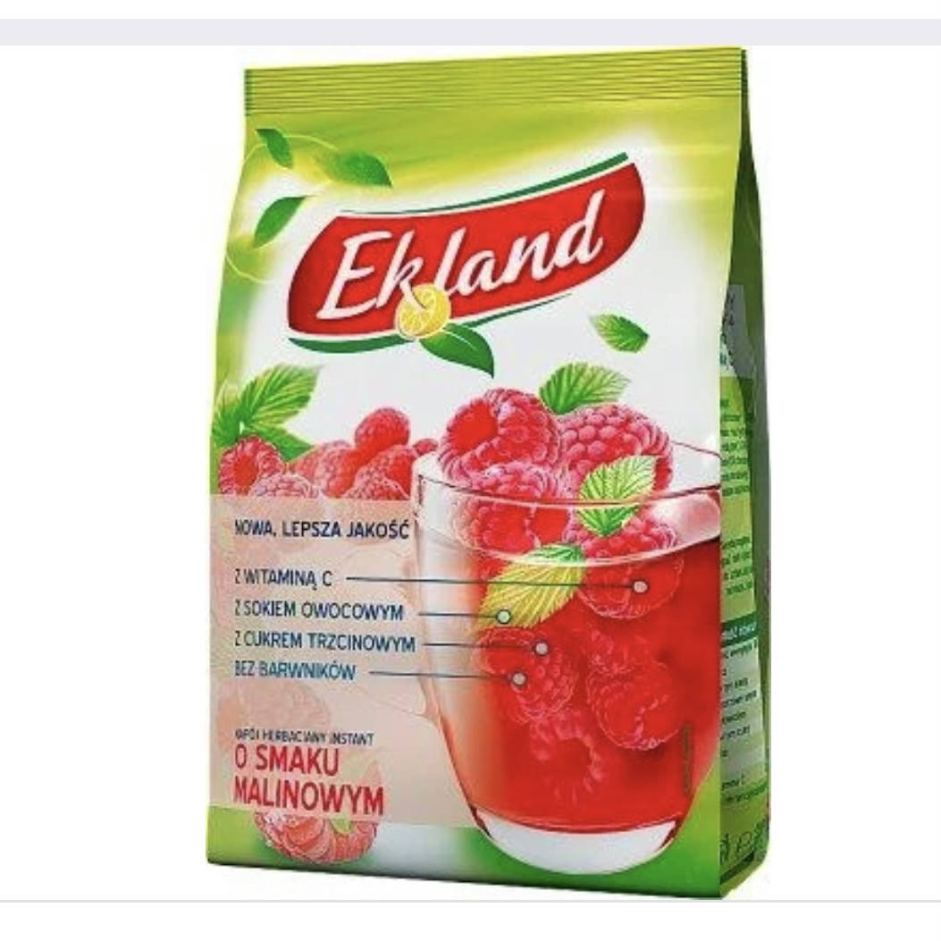 

Чай растворимый гранулированный с малиной Ekland Raspberry 300 г.