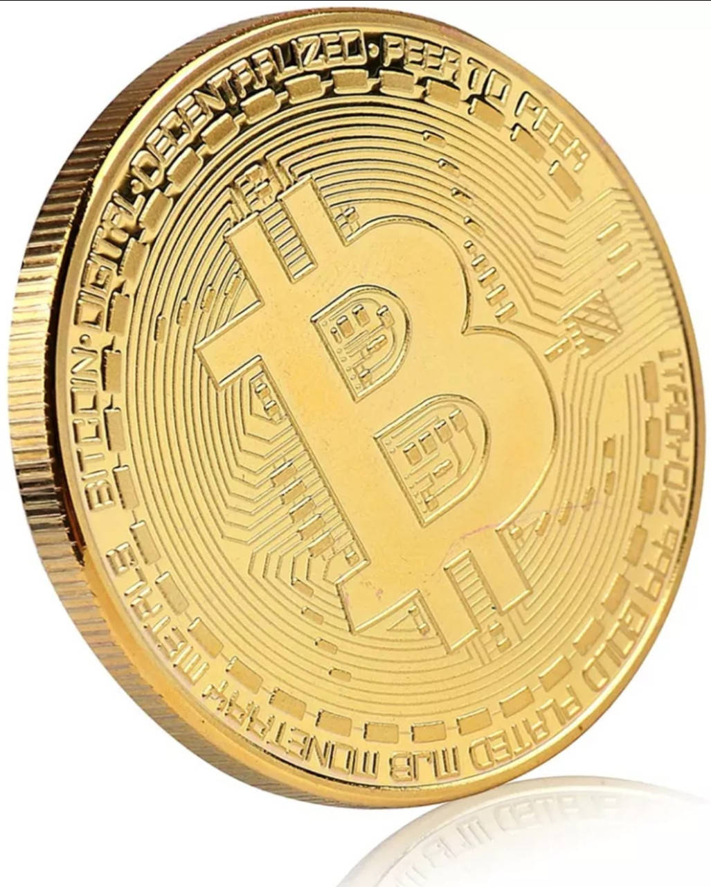

BTC Сувенирная монета Биткоин Bitcoin без капсулы цвет: золото