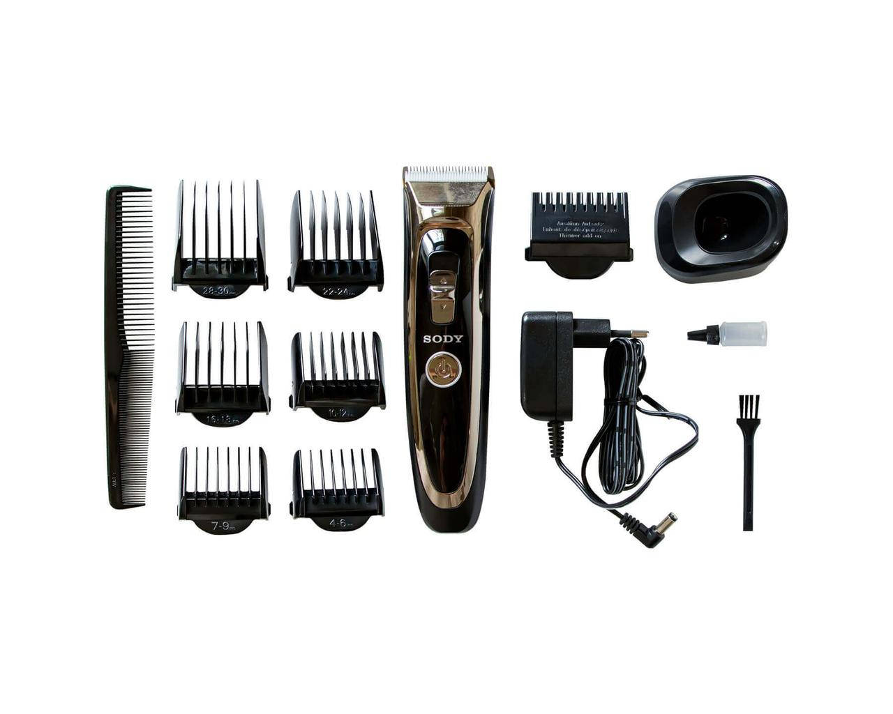

Профессиональная аккумуляторная беспроводная машинка для стрижки волос SODY 2022 с керамическими ножами