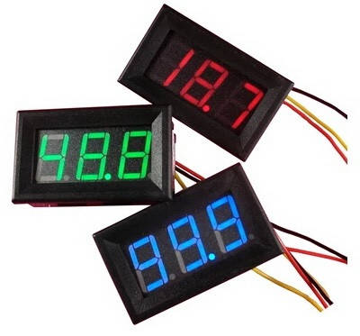 

Цифровой вольтметр DC 0-100V 3P (BY356) зеленый