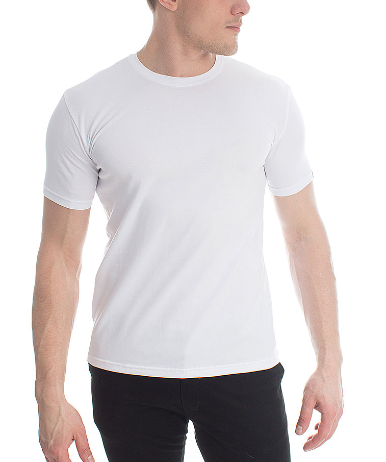 

Футболка мужская однотонная Hector, хлопок, белая