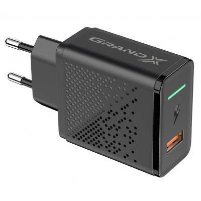 

Сетевое зарядное устройство Grand-X QС3.0 (CH-650) 3.6-12.0V 1.5-3.0A, Черный