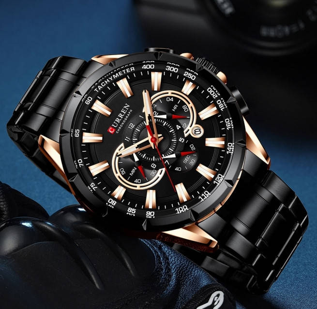 

Мужские кварцевые часы Curren Bastion с секундомером и хронографом